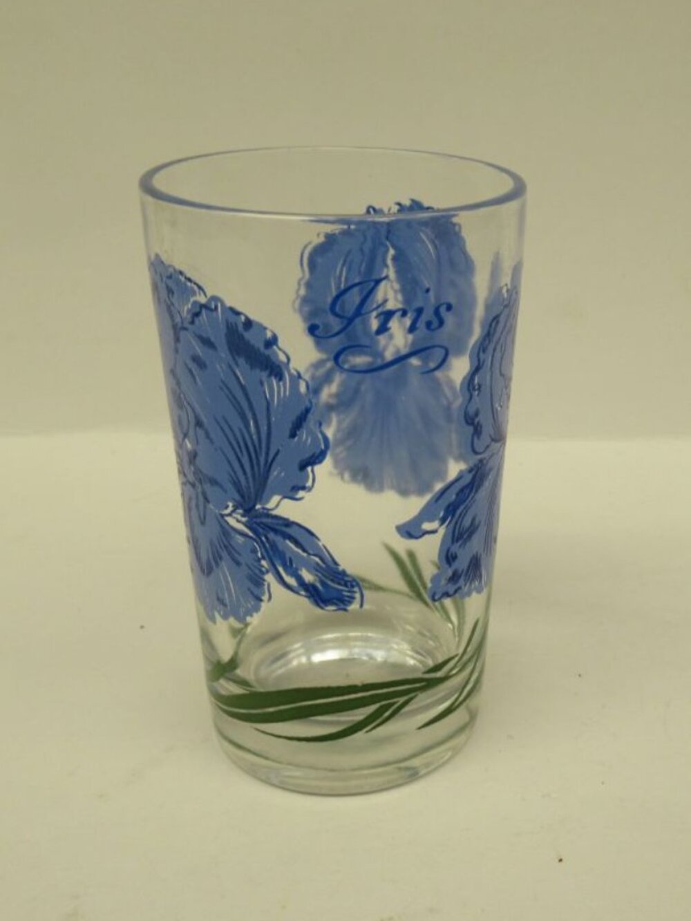 Boscul Vintage Peanut Butter 3 3/4 Inch BLUE IRIS Juice Glass - HTF